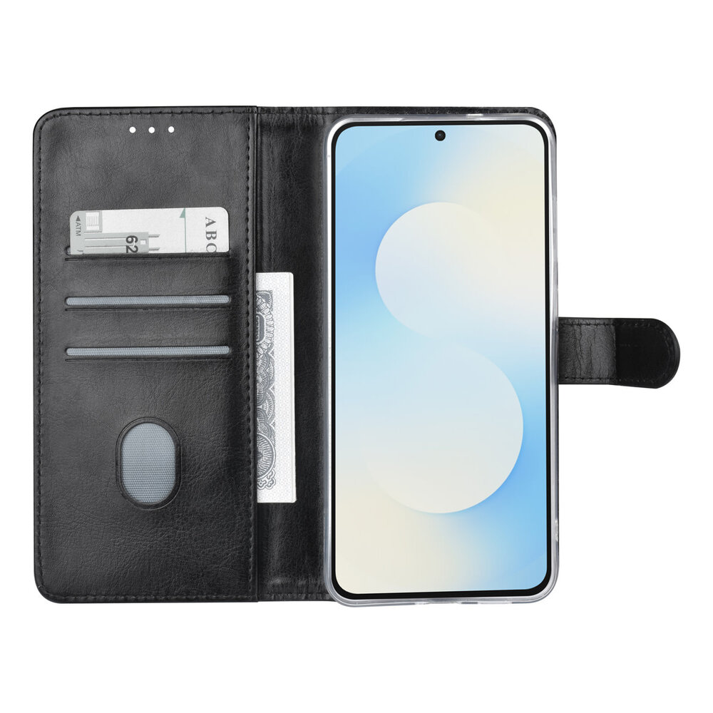 TUNIQ TUNIQ Galaxy S26 FE Back cover case - PU+TPU Booktype Case - Black