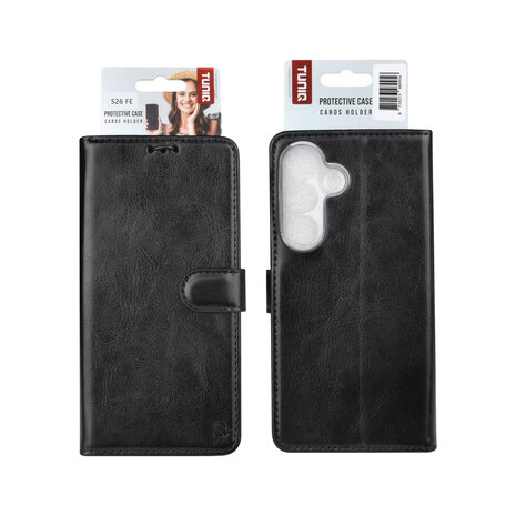 TUNIQ TUNIQ Galaxy S26 FE Back cover coque - PU+TPU Booktype Case - Noir TUNIQ TUNIQ Galaxy S26 FE Back cover coque - PU+TPU Booktype Case - Noir