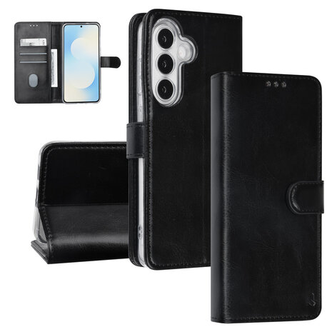 TUNIQ TUNIQ Galaxy S26 FE Backcover hoesje - PU+TPU Booktype Case - Zwart