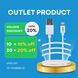 UNIQ Accessory MFI Lightning USB Kabel Von UNIQ Accessory 2.4A (1m) - weiß
