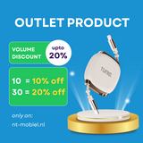 TUNIQ TUNIQ 27W USB-C naar Lightning Kabel 100cm - Snelle oplaadkabel - Oprolbare kabel - Champagne