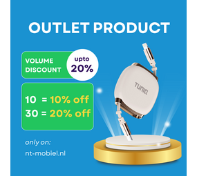 TUNIQ TUNIQ 27W USB-C naar Lightning Kabel 100cm - Snelle oplaadkabel - Oprolbare kabel - Champagne