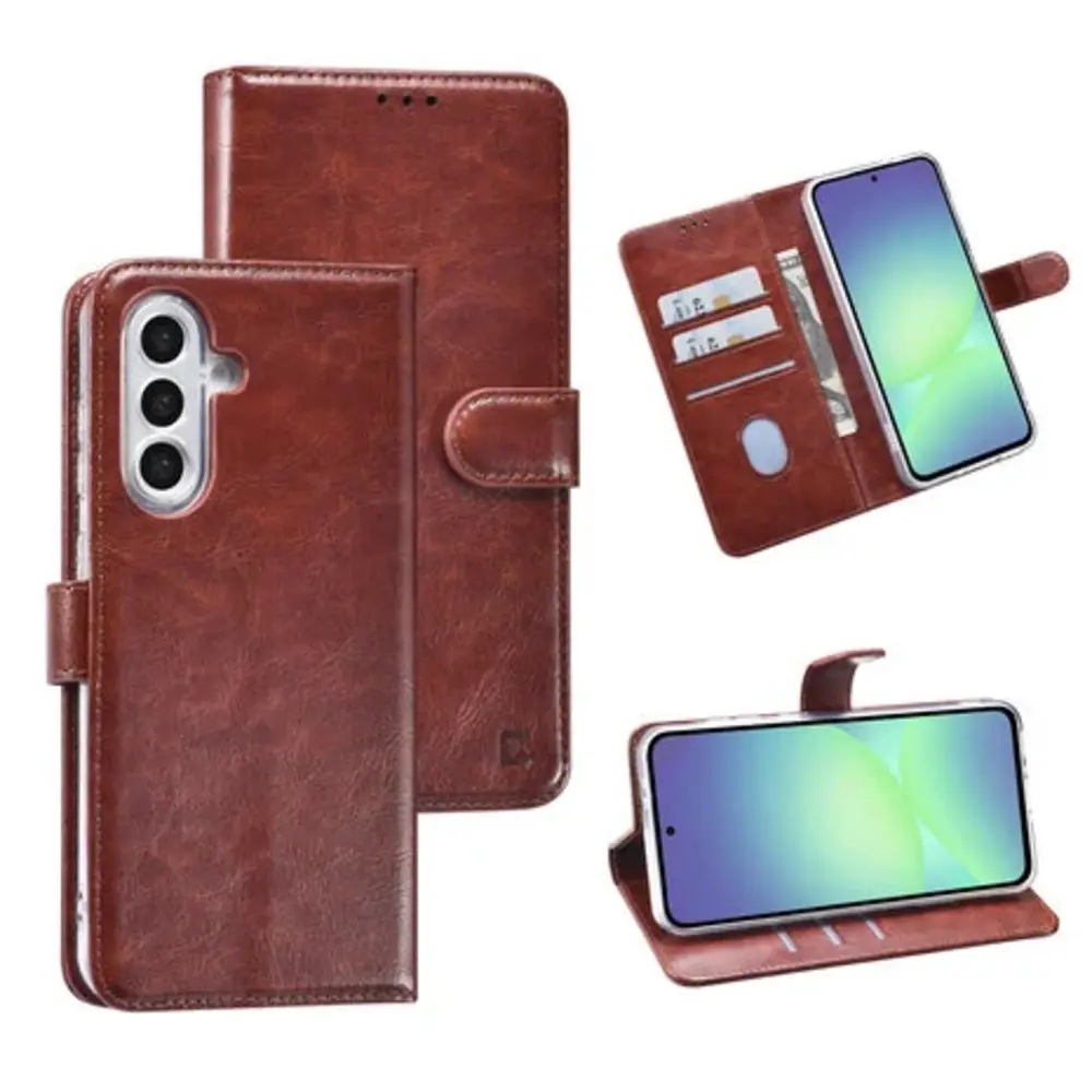 TUNIQ TUNIQ Galaxy A27 Back cover coque - Book type case - Marron TUNIQ TUNIQ Galaxy A27 Back cover coque - Book type case - Marron