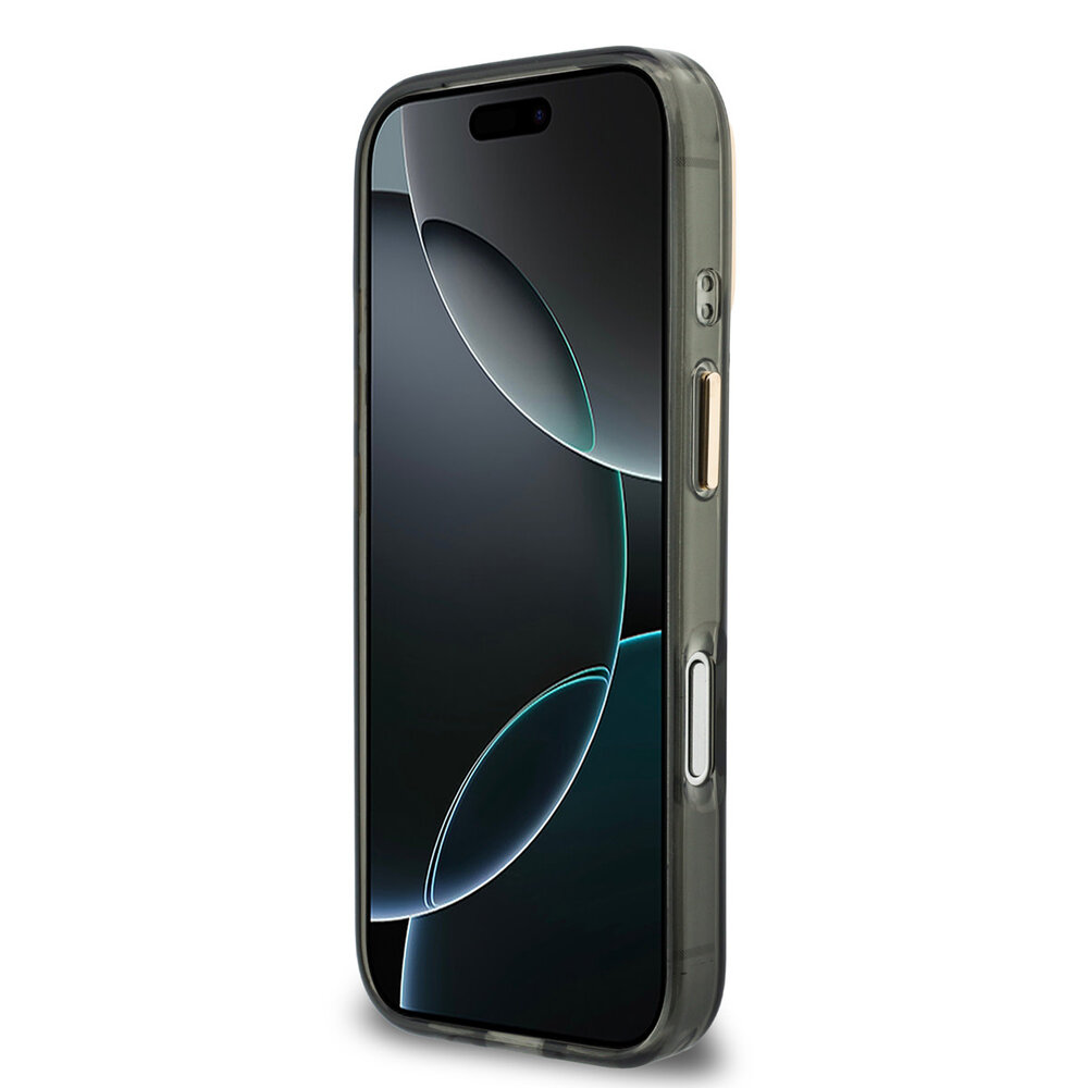 Guess Guess iPhone 18 Pro Back-Cover hul - HC IML 4G Script Metal - Schwarz