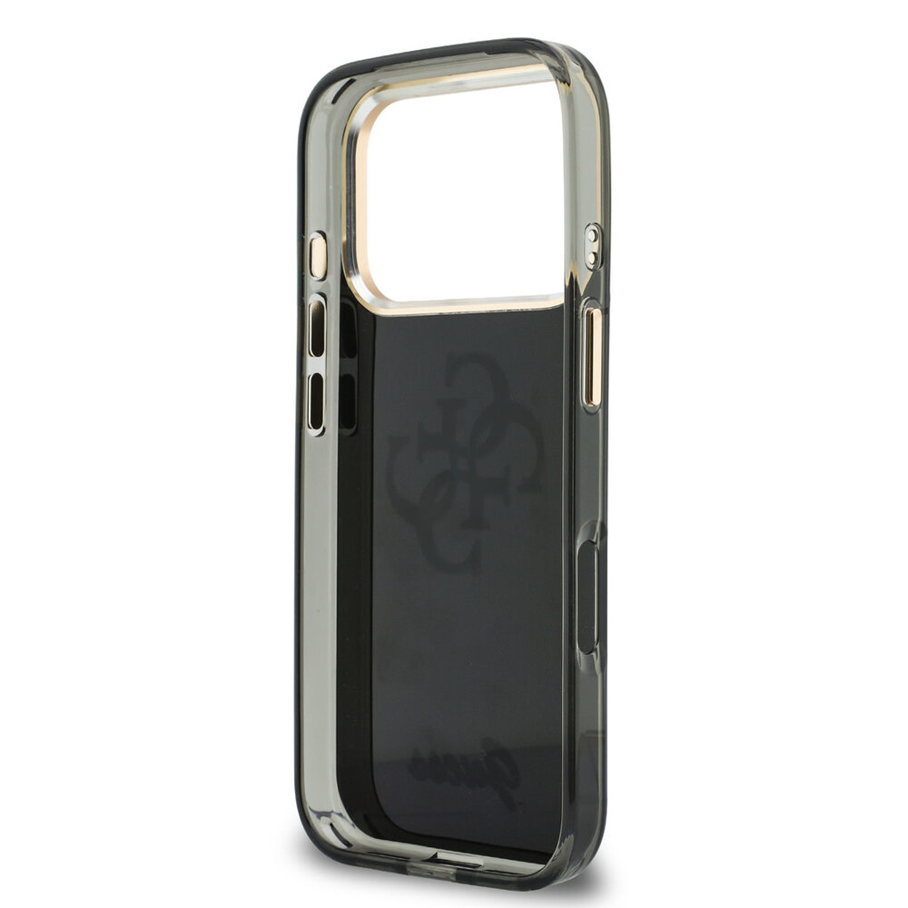 Guess Guess iPhone 18 Pro Back-Cover hul - HC IML 4G Script Metal - Schwarz