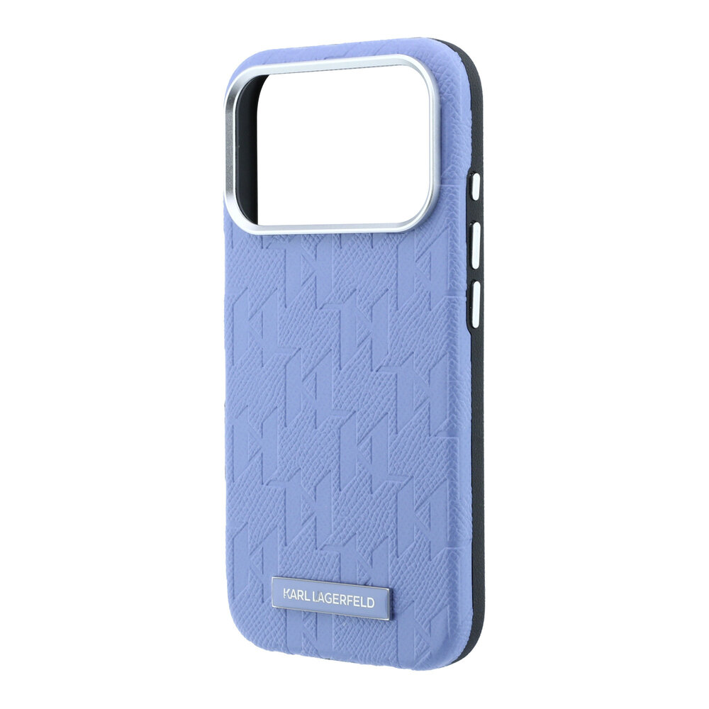 Karl Lagerfeld Karl Lagerfeld iPhone 18 Pro Max Back-Cover hul - HC Magsafe SW Grained PU HS Mono Resin Logo - Hellblau