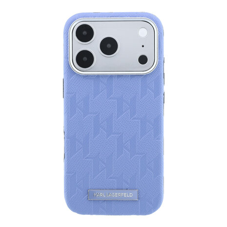Karl Lagerfeld Karl Lagerfeld iPhone 18 Pro Max Back-Cover hul - HC Magsafe SW Grained PU HS Mono Resin Logo - Hellblau
