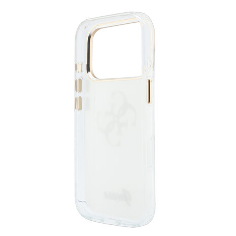 Guess Guess iPhone 18 Pro Max Back-Cover hul - HC IML 4G Script Metal - Weiß Guess Guess iPhone 18 Pro Max Back-Cover hul - HC IML 4G Script Metal - Weiß