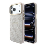 Guess Guess iPhone 18 Pro Backcover hoesje - HC Magsafe EMBossed 4G PU With Classic - Roze Guess Guess iPhone 18 Pro Backcover hoesje - HC Magsafe EMBossed 4G PU With Classic - Roze