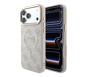 Guess Guess iPhone 18 Pro Back cover case - HC Magsafe EMBossed 4G PU With Classic - Pink Guess Guess iPhone 18 Pro Back cover case - HC Magsafe EMBossed 4G PU With Classic - Pink