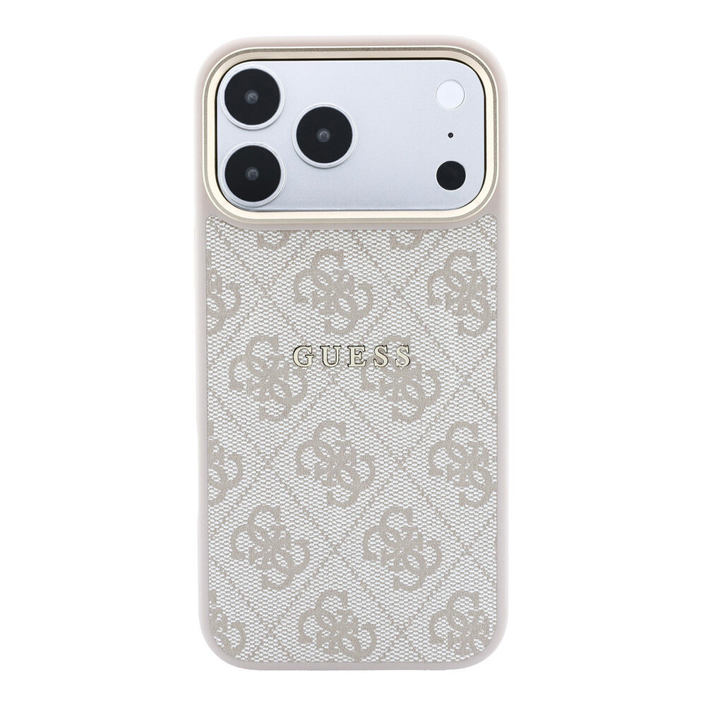 Guess Guess iPhone 18 Pro Back cover case - HC Magsafe EMBossed 4G PU With Classic - Pink