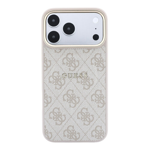 Guess Guess iPhone 18 Pro/iPhone 17 Pro Hartschalenhülle MagSafe PU 4G-Prägung Klassisches Logo - Rosa