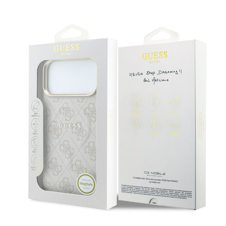 Guess Guess iPhone 18 Pro Back-Cover hul - HC Magsafe EMBossed 4G PU With Classic - Rosa Guess Guess iPhone 18 Pro Back-Cover hul - HC Magsafe EMBossed 4G PU With Classic - Rosa