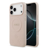 Guess Guess iPhone 17 Pro Back cover case - HC Magsafe PU With Peony Hot Stamp - Pink Guess Guess iPhone 17 Pro Back cover case - HC Magsafe PU With Peony Hot Stamp - Pink