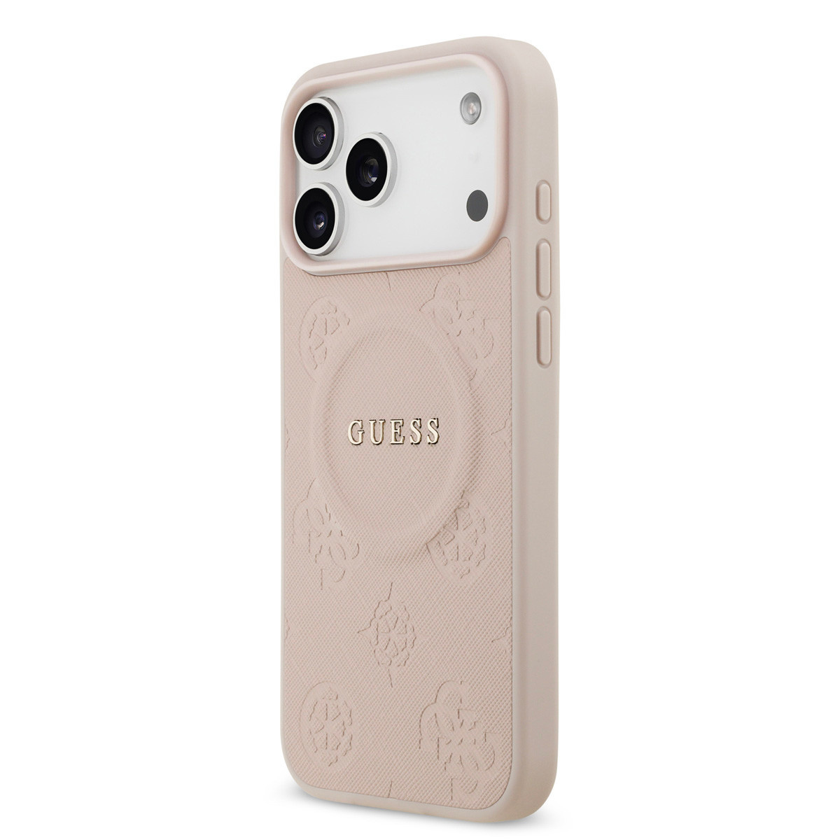 Guess Guess iPhone 17 Pro Backcover hoesje - HC Magsafe PU With Peony Hot Stamp - Roze, foto 2 van 6
