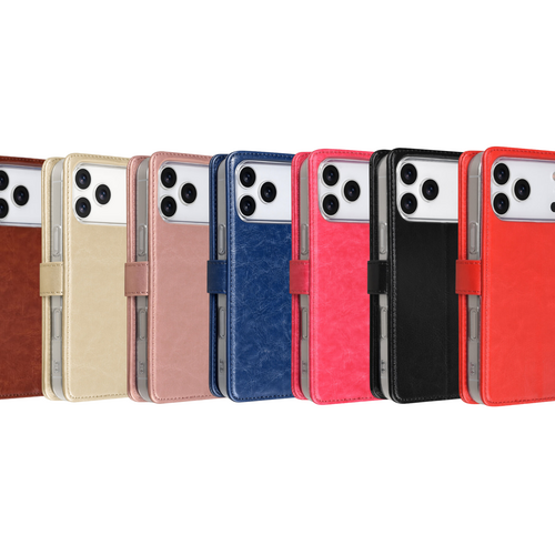 TUNIQ TUNIQ iPhone 18 Pro Max/iPhone 17 Pro Max Klapphülle PU und TPU - Rot