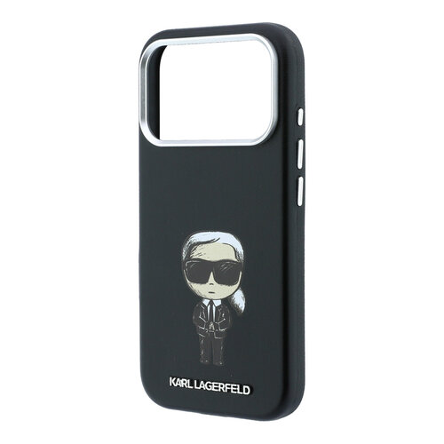Karl Lagerfeld Karl Lagerfeld iPhone 18 Pro/iPhone 17 Pro Hartschalenhülle - MagSafe - SW - Glattes PU - Ikonik Sketch - Schwarz