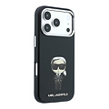 Karl Lagerfeld Karl Lagerfeld iPhone 18 Pro/iPhone 17 Pro Hartschalenhülle - MagSafe - SW - Glattes PU - Ikonik Sketch - Schwarz