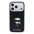 Karl Lagerfeld Karl Lagerfeld iPhone 18 Pro/iPhone 17 Pro Hartschalenhülle - MagSafe - SW - Glattes PU - Ikonik Sketch - Schwarz