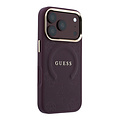 Guess Guess iPhone 18 Pro Max/iPhone 17 Pro Max Hartschalenhülle MagSafe Saffiano HS Pfingstrose Ring - Bordeaux