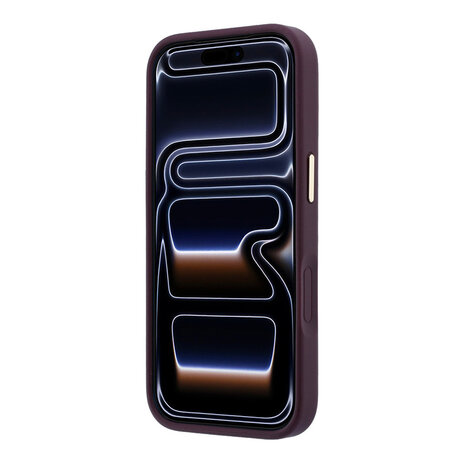 Guess Guess iPhone 18 Pro Max Back cover case - HC Magsafe Saffiano HS Peony & Ring - Burgundy