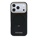 Guess Guess iPhone 18 Pro Max Back cover case - HC Magsafe Ring Stand 360 Grained PU Classic Logo - Black