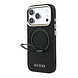 Guess Guess iPhone 18 Pro Max Back cover case - HC Magsafe Ring Stand 360 Grained PU Classic Logo - Black