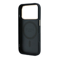 Guess Guess iPhone 18 Pro Max/iPhone 17 Pro Max Hartschalenhülle MagSafe Genarbtes PU 360° Ringständer Klassisches Logo - Schwarz