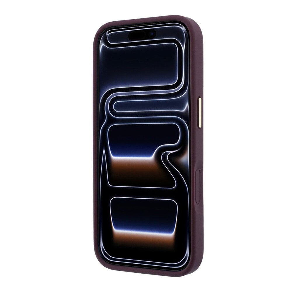 Guess Guess iPhone 18 Pro Back cover case - HC Magsafe PU Stripe HS Peony 4G Logo - Burgundy