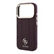 Guess Guess iPhone 18 Pro Back cover case - HC Magsafe PU Stripe HS Peony 4G Logo - Burgundy
