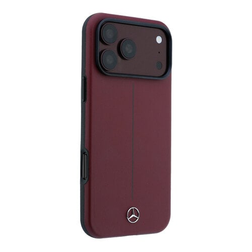 Mercedes-Benz Mercedes-Benz iPhone 18 Pro Max/iPhone 17 Pro Max Hartschalenhülle MagSafe PU-Kunstleder Teilbezug Ikonische Linie - Bordeaux