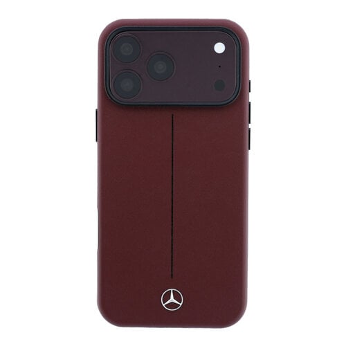 Mercedes-Benz Mercedes-Benz iPhone 18 Pro Max/iPhone 17 Pro Max Hartschalenhülle MagSafe PU-Kunstleder Teilbezug Ikonische Linie - Bordeaux
