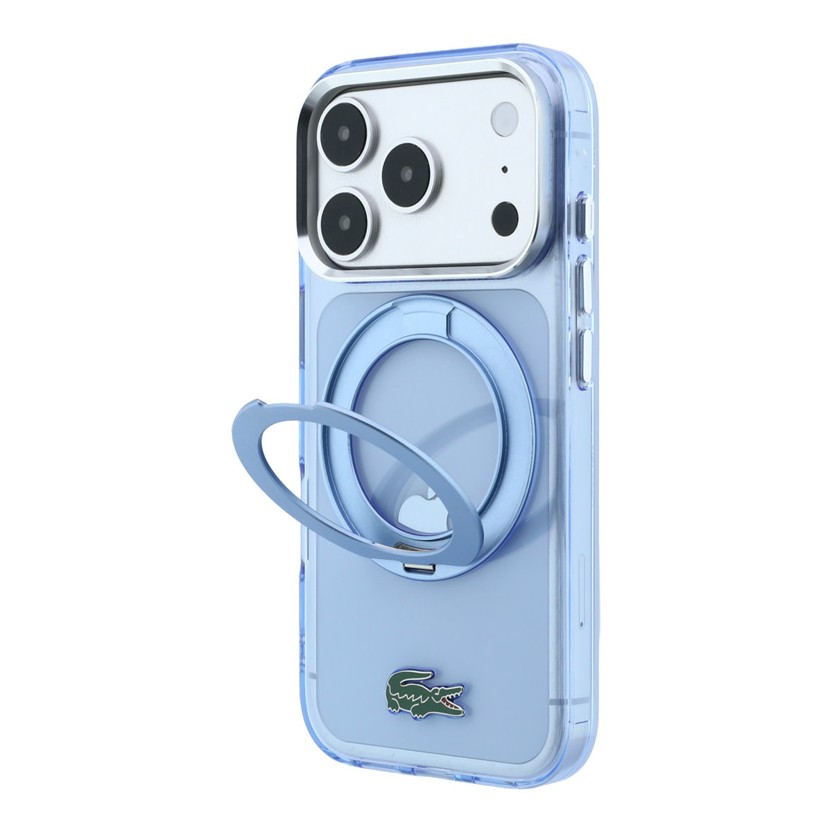 Lacoste Lacoste iPhone 18 Pro Max Backcover hoesje - HC Magsafe IML Glossy Finish With Ring Stand - LichtBlauw, foto 2 van 6