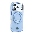 Lacoste Lacoste iPhone 18 Pro Max/iPhone 17 Pro Max Hartschalenhülle MagSafe IML Glänzende Oberfläche Ringständer - Hellblau