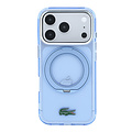 Lacoste Lacoste iPhone 18 Pro Max/iPhone 17 Pro Max Hartschalenhülle MagSafe IML Glänzende Oberfläche Ringständer - Hellblau