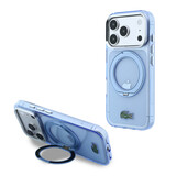 Lacoste Lacoste iPhone 18 Pro Max Back-Cover hul - HC Magsafe IML Glossy Finish With Ring Stand - Hellblau