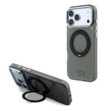 Lacoste Lacoste iPhone 18 Pro Max Back-Cover hul - HC Magsafe IML Glossy Finish With Ring Stand - Schwarz