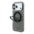 Lacoste Lacoste iPhone 18 Pro Max/iPhone 17 Pro Max Hartschalenhülle MagSafe IML Glänzende Oberfläche Ringständer - Schwarz