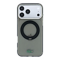 Lacoste Lacoste iPhone 18 Pro Max/iPhone 17 Pro Max Hartschalenhülle MagSafe IML Glänzende Oberfläche Ringständer - Schwarz