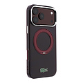 Lacoste Lacoste iPhone 18 Pro Max/iPhone 17 Pro Max Hartschalenhülle MagSafe IML Glänzende Oberfläche Ringständer - Bordeaux