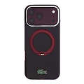 Lacoste Lacoste iPhone 18 Pro Max/iPhone 17 Pro Max Hartschalenhülle MagSafe IML Glänzende Oberfläche Ringständer - Bordeaux