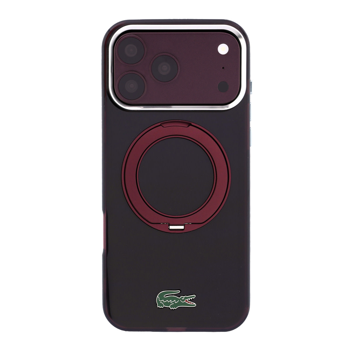 Lacoste Lacoste iPhone 18 Pro Max Backcover hoesje - HC Magsafe IML Glossy Finish With Ring Stand - Burgundy, foto 3 van 6