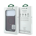 Lacoste Lacoste iPhone 18 Pro Max/iPhone 17 Pro Max Hartschalenhülle MagSafe IML Glänzende Oberfläche Ringständer - Bordeaux
