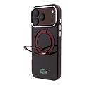 Lacoste Lacoste iPhone 18 Pro Max/iPhone 17 Pro Max Hartschalenhülle MagSafe IML Glänzende Oberfläche Ringständer - Bordeaux