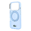 Lacoste Lacoste iPhone 18 Pro/iPhone 17 Pro Hartschalenhülle MagSafe IML Glänzende Oberfläche Ringständer - Hellblau