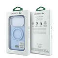 Lacoste Lacoste iPhone 18 Pro/iPhone 17 Pro Hartschalenhülle MagSafe IML Glänzende Oberfläche Ringständer - Hellblau