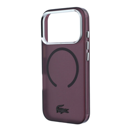 Lacoste Lacoste iPhone 18 Pro/iPhone 17 Pro Hartschalenhülle MagSafe IML Matte Oberfläche - Bordeaux