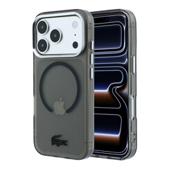 Lacoste iPhone 18 Pro/iPhone 17 Pro Coque rigide - MagSafe - IML - Finition dépolie - Noir