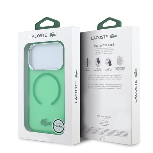 Lacoste Lacoste iPhone 18 Pro/iPhone 17 Pro Hartschalenhülle MagSafe IML Matte Oberfläche Estragon - Grün