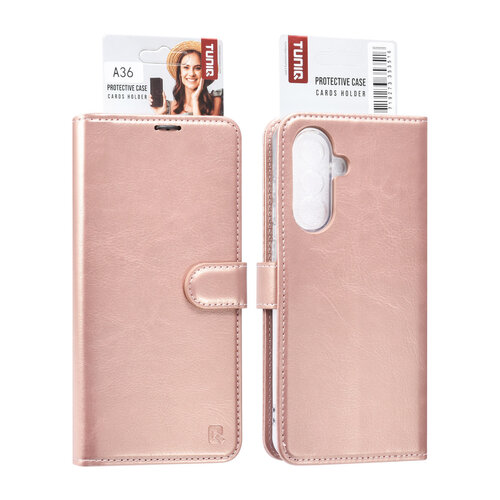 TUNIQ TUNIQ Galaxy A27 Back cover coque - Book type case - Rose Gold